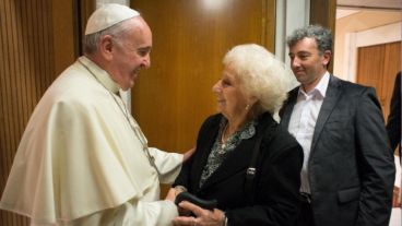 En 2014 Carlotto visitó al Papa con su nieto recuperado.
