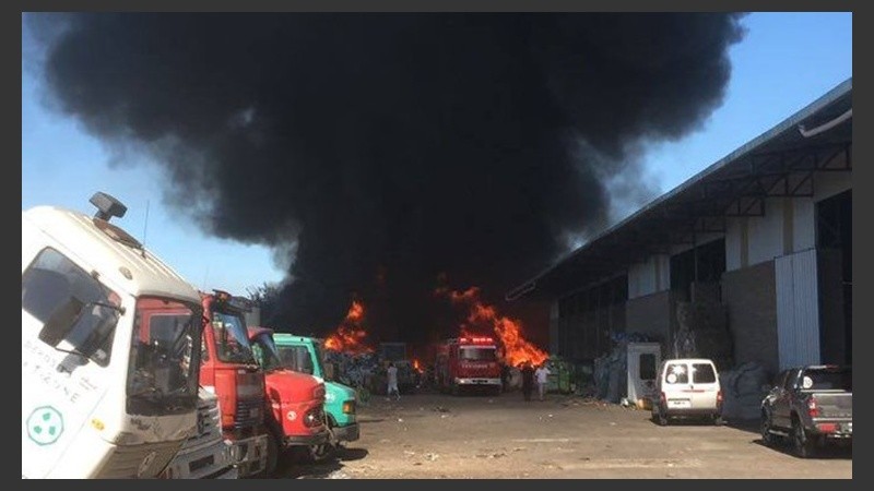 El incendio en la planta de zona oeste.
