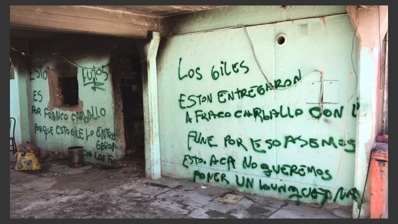 Las pintadas en el barrio Municipal.