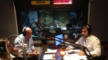 Bonfatti en el estudio de Radio 2.