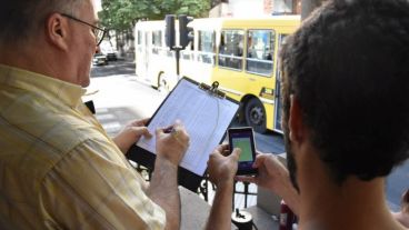 La medición se realizó en la esquina de Santa Fe y Laprida.
