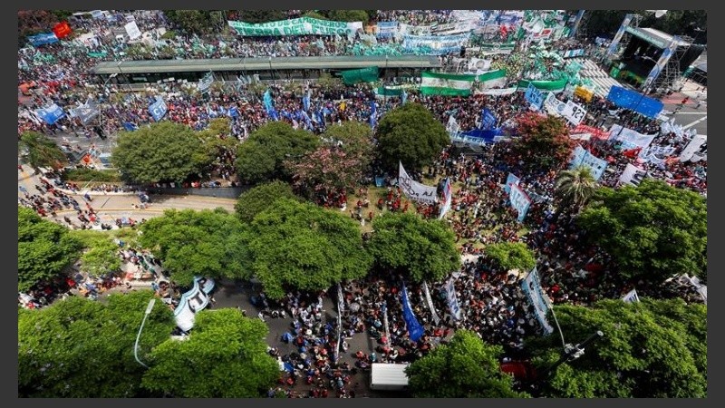 La marcha del 21F fue multitudinaria en Buenos Aires.
