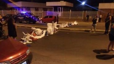 Hubo protesta en Presidente Perón al 6800.