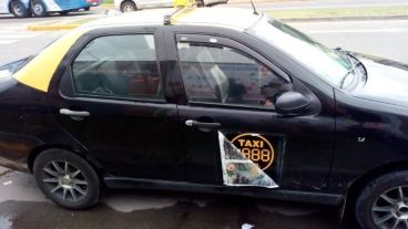 El taxi que manejaba Oscar.
