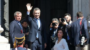 Macri arribó al Congreso en medio de un fuerte operativo policial.
