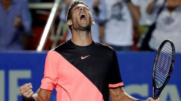 Del Potro celebró con ganas el triunfo.
