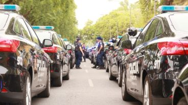 Lifschitz en la presentación de los nuevos patrulleros inteligentes.