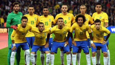 La selección de Brasil, candidata a ganar la Copa.