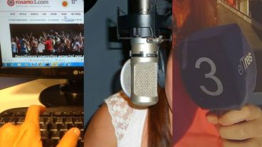 Las trabajadoras de TVL en plena comunicación.