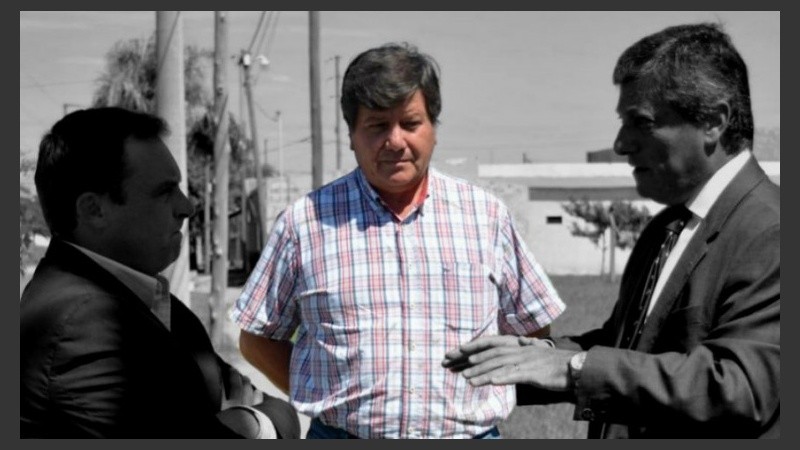 Rubén Palacios (centro) envió el polémico audio.