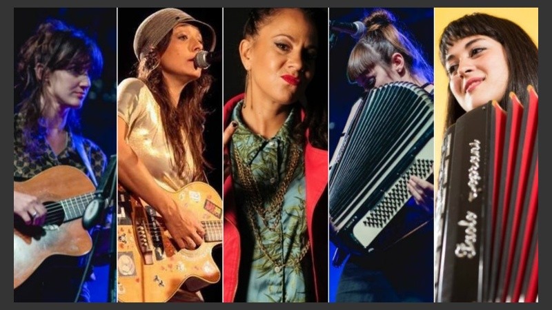 El dúo Carmela y Ambrosia, Mavi Leone, Miss Bolivia y Agustina Roldán.