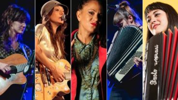 El dúo Carmela y Ambrosia, Mavi Leone, Miss Bolivia y Agustina Roldán.