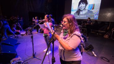 La marcha terminó en el Parque Nacional a la Bandera frente al Monumento.