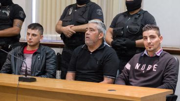 Las tres personas condenadas por el asesinato del comerciante Edgardo Giménez.