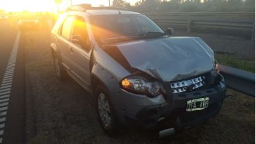 Así quedó uno de los autos involucrados.