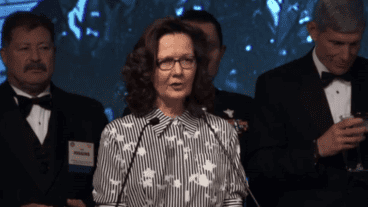 Gina Haspel, en un fotograma de un vídeo de un acto que presidió en 2017.