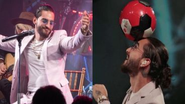 Maluma cantó y encendió el espíritu mundialista.