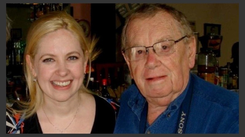 Andrea del Boca junto a su padre, Nicolás del Boca.