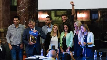 El ex presidente Rafael Correa fue distinguido en Rosario este martes. (Alan Monzón/Rosario3.com)