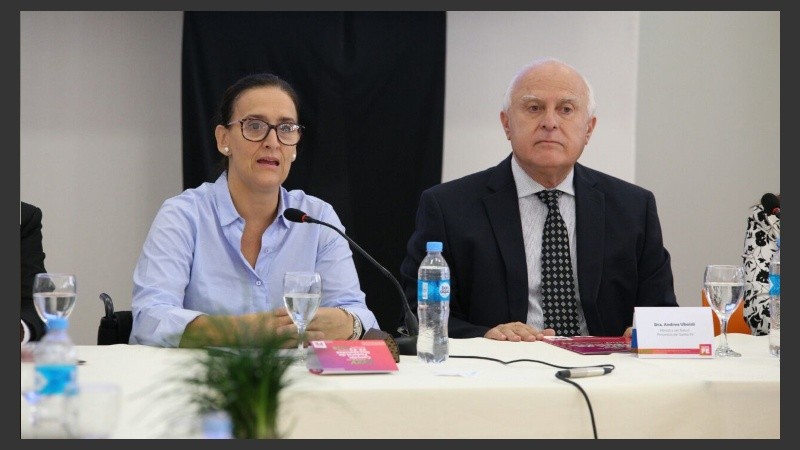 La vice estuvo junto a Lifschitz en Rosario.