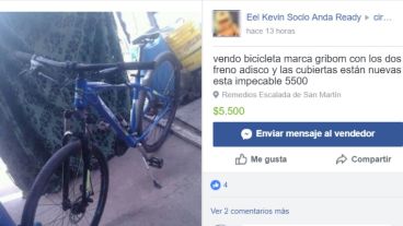 La bicicleta ofrecida por Facebook.