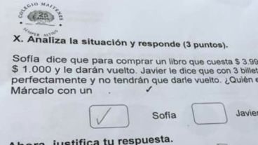La respuesta del niño se viralizó a través de Facebook.