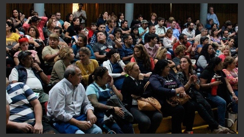 Los delegados de ATE en la reunión de este lunes.