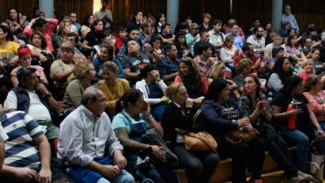 Los delegados de ATE en la reunión de este lunes.