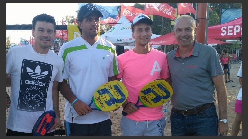 Coria, Schwank, Olivo y el presidente de la federación santafesina.
