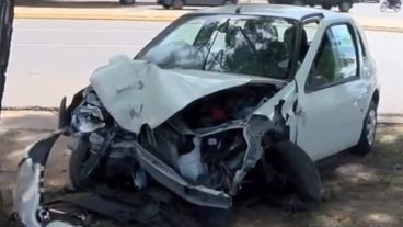 Así quedó el vehículo tras la colisión.