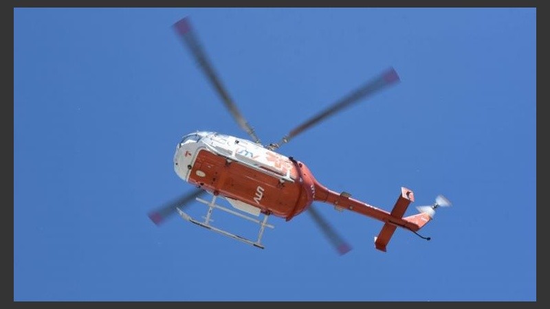 El helicóptero utilizado para los traslados de urgencia.