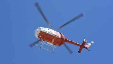 El helicóptero utilizado para los traslados de urgencia.