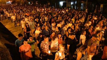 La marea de fe con presencias de Rosario, Argentina y otras partes del mundo.