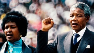 Winnie y Nelson Mandela, cuando estaban casados.