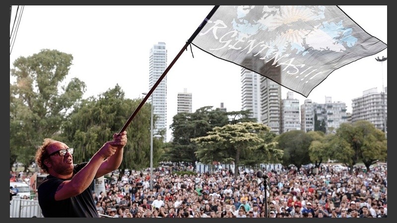 Una multitud en el encuentro de este lunes.