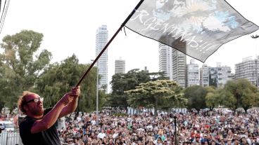 Una multitud en el encuentro de este lunes.
