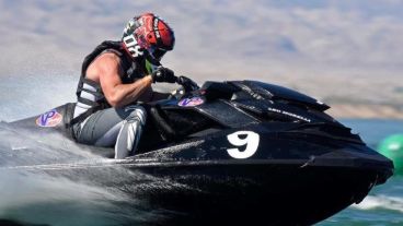 El piloto rosarino en acción.