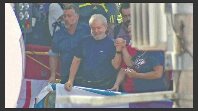Lula en la misa de este sábado en homenaje a su esposa. 