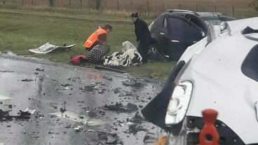 El choque fue en el kilómetro 140, a la altura de la localidad bonaerense de Alsina.