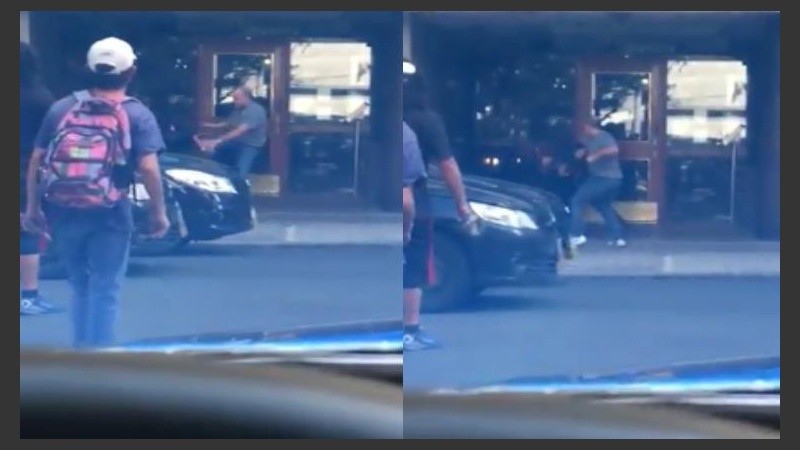 Escenas de la brutal pelea céntrica.