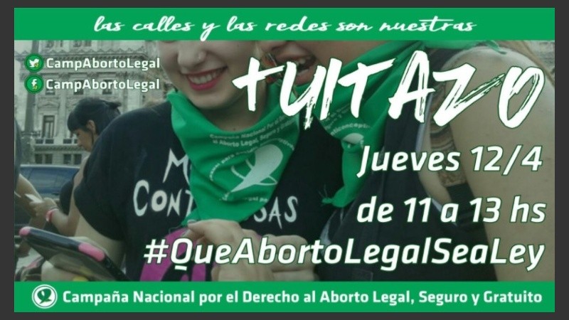 La Campaña Nacional por el Aborto Legal, Seguro y Gratuito reforzó su presencia en las redes durante el debate.