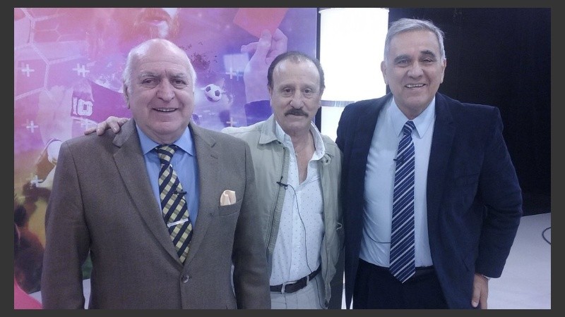 Yorlano, Aldo Poy y Eduardo Luis en un programa de Fútbol sin trampa.