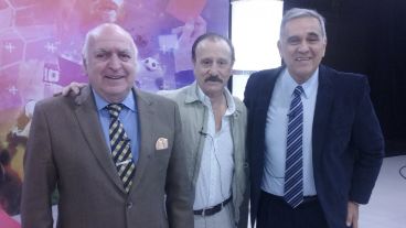 Yorlano, Aldo Poy y Eduardo Luis en un programa de Fútbol sin trampa.
