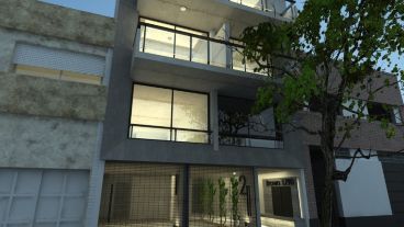 Terraza común con asador, solárium, duchadores, laundry, lavarropas y secadores y mesadas con pileta en planta baja