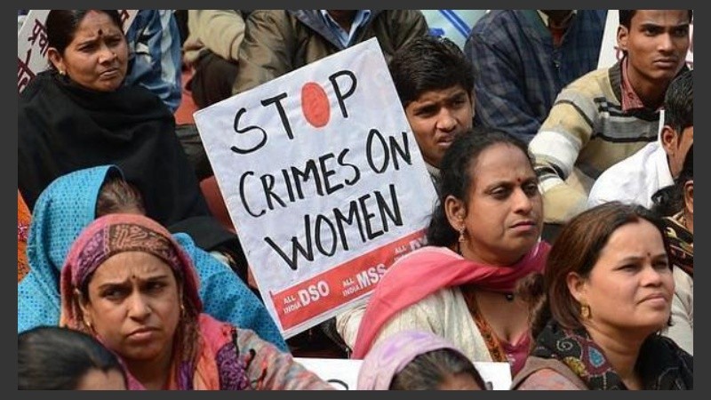 Una de las múltiples protestas en India contra las violaciones de mujeres.