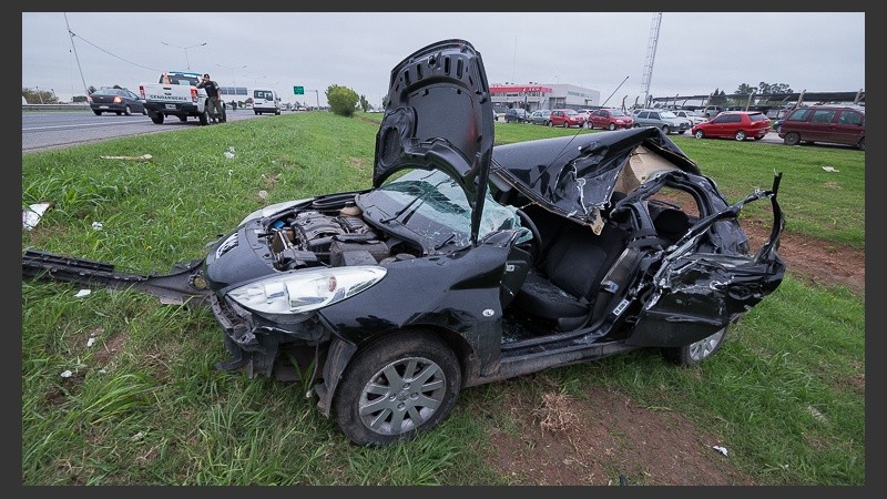Así quedó el Peugeot. 
