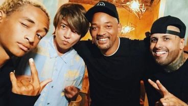 Will Smith y su hijo aprovecharon su estadía en Colombia para saludar a su amigo Nicky Jam