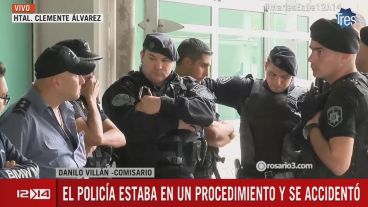 Conmoción entre los policías que acompañaron al agente herido.