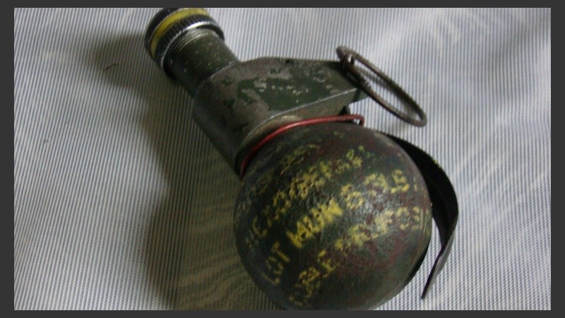 Prototipo de la granada FMK2 de fabricación nacional. 