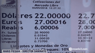 La pizarra en el mediodía del viernes, con tendencia a la baja.